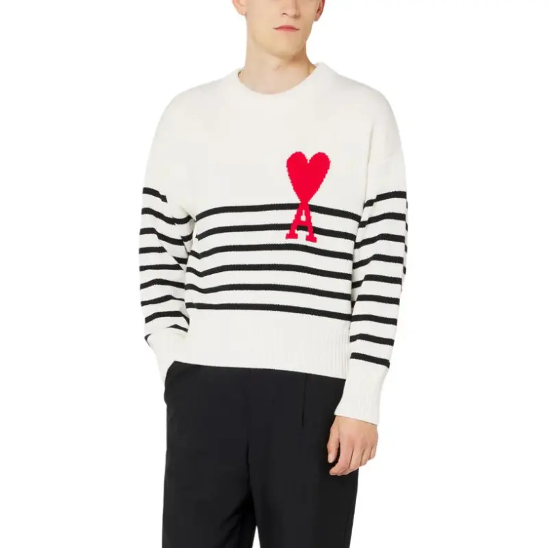 Ami Paris Ami De Coeur Striped Sweater-3
