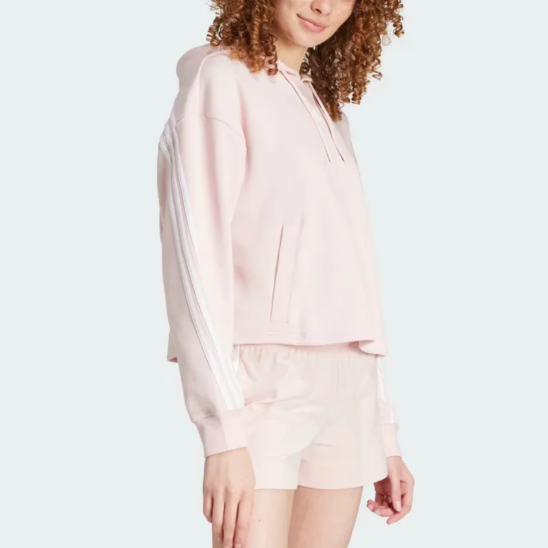 Adidas Future Icons FW24 3-Stripes Hoodie Sweatshirt Women's Pink-1