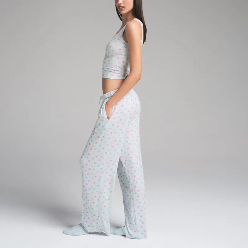 SKIMS Valentine's Day Collection SS25 SOFT LOUNGE LOOSE PANT Casual Pants Women's Cloud Candy Heart Print-2