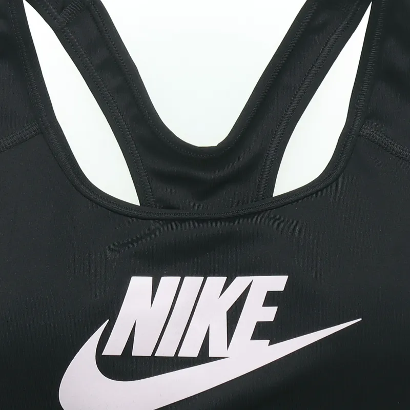 Nike Women's Swoosh Logo Training Sports Bra Black-5