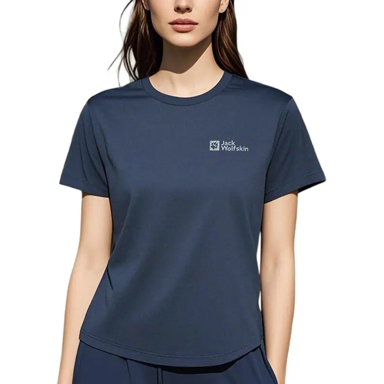 Jack Wolfskin T Shirt Women's Midnight Dark Blue-2