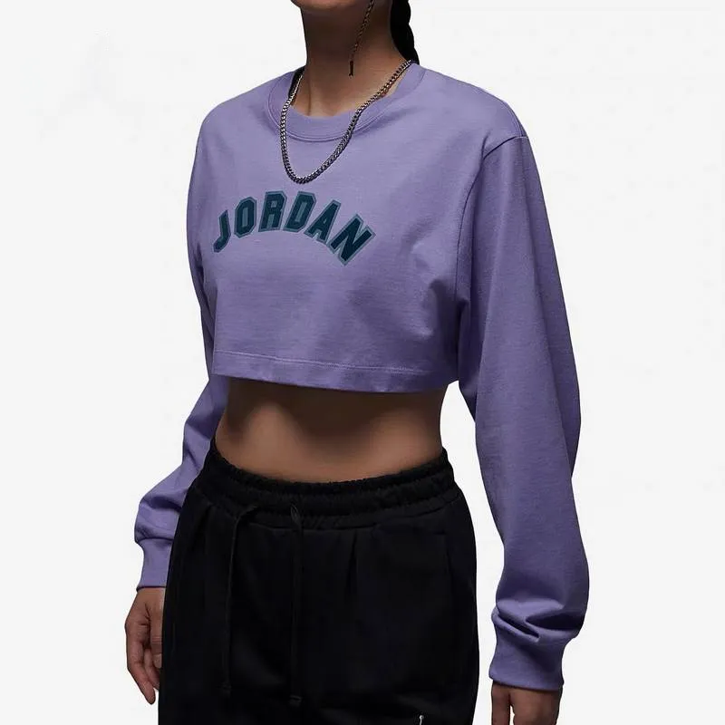 Jordan Crop Tops Women's Purple-3