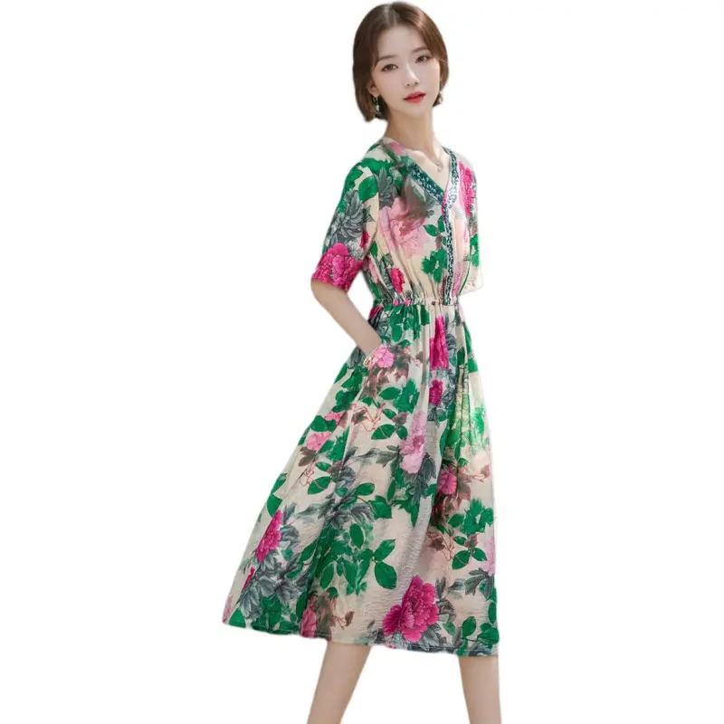 Fele.d Short Sleeved Dress Women's-4