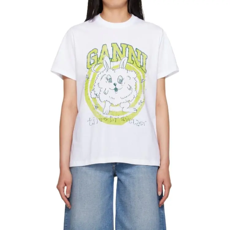 GANNI T Shirts Women's White-1