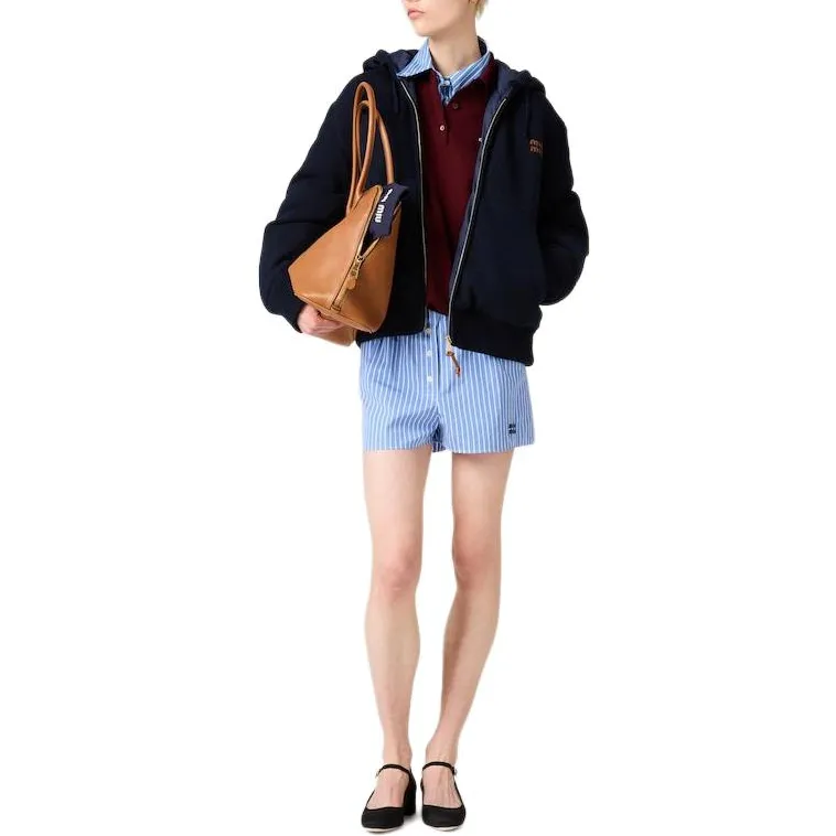 MIU MIU Down Jacket Women's Marine Blue-1
