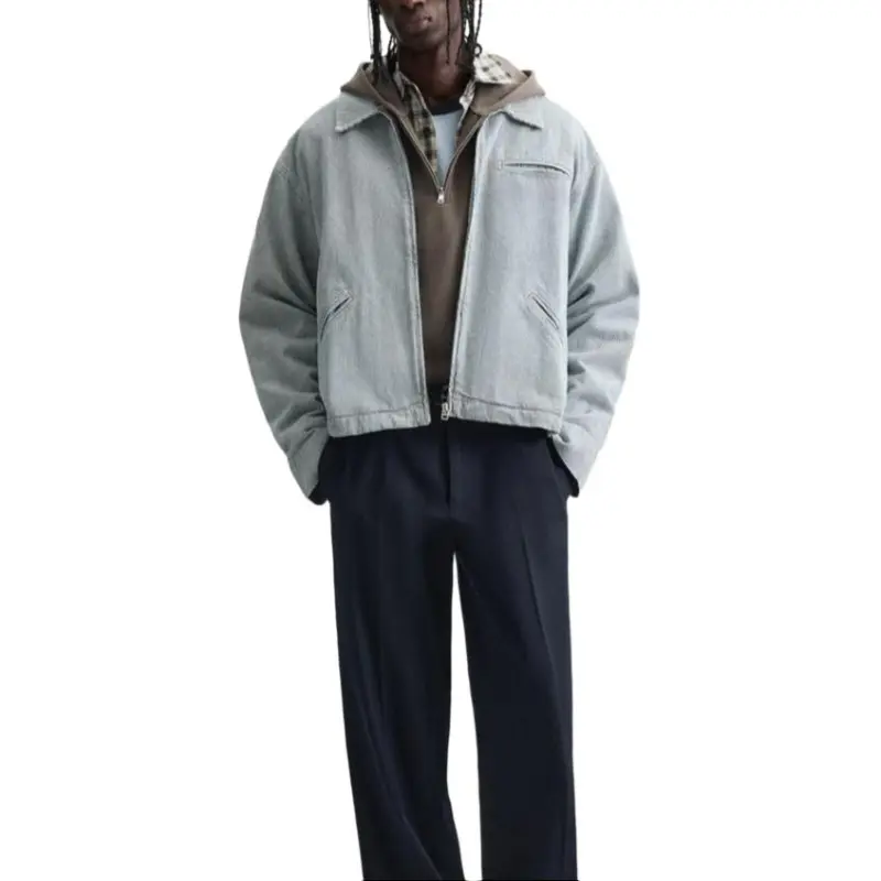 ZARA Denim Jacket Men's Stripes-3