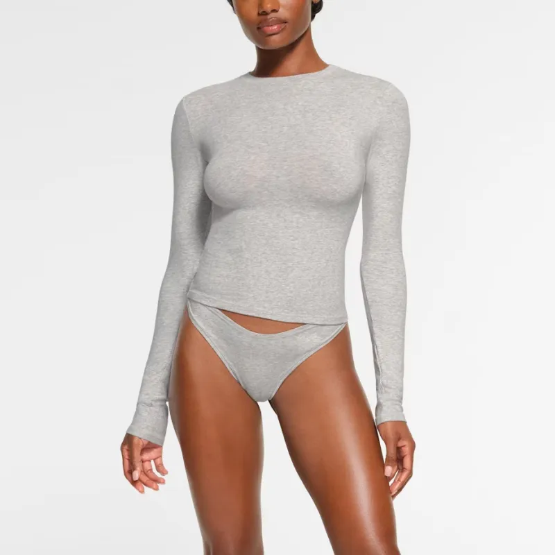 SKIMS T Shirt Women's LIGHT HEATHER GREY/Light Gray-2