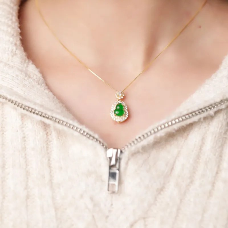 KALAIYIN Ice Glutinous Jadeite Necklaces Unisex-2