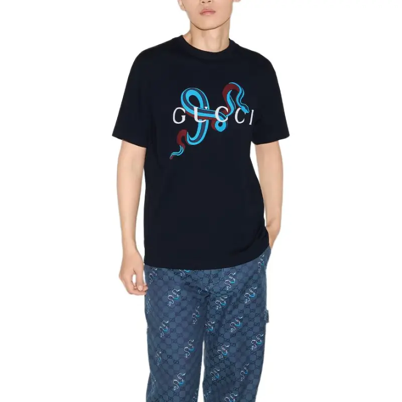 GUCCI SS25 T Shirt Men's Marine Blue-1