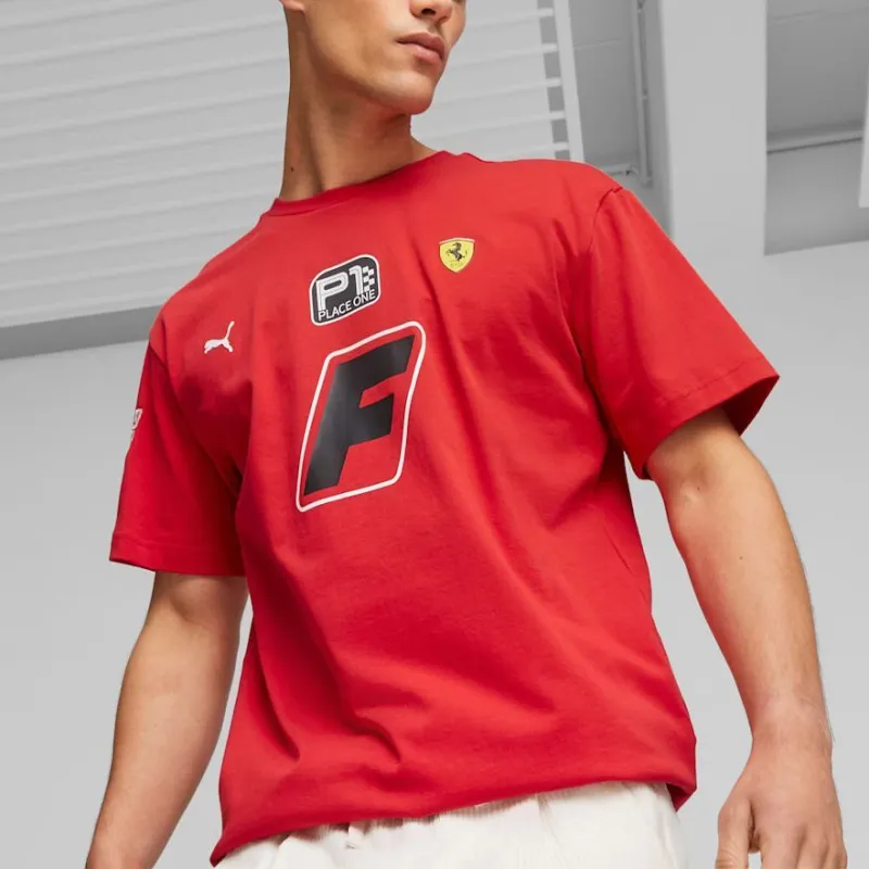 PUMA Scuderia Ferrari T Shirts Men Red-2