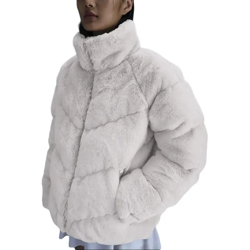 Nike SportswearTherma-FIT Windpuffer Velvet-feel Coat Women's Light Earth Brown/White-1