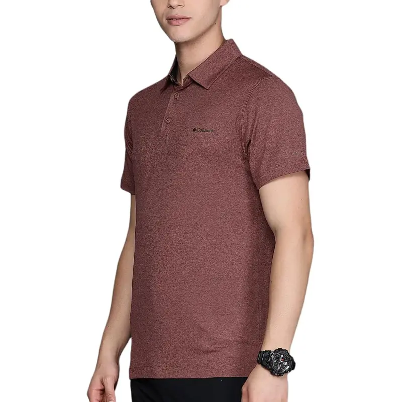 Columbia Tech Trail Polo Shirts Men Light Grape-1