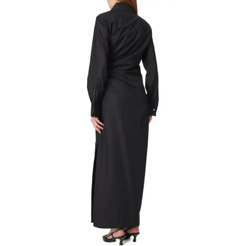 MaxMara Ruched Long Sleeved Shirt Dress-4