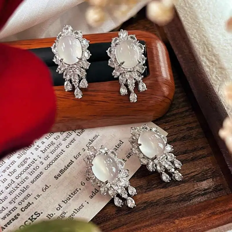 Grace Chalcedony Earrings Women's-5