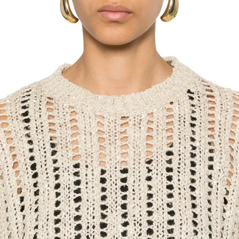 Brunello Cucinelli Sequin embellished T shirt-4