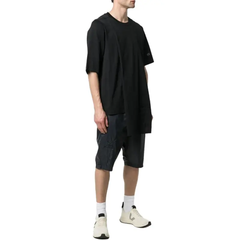 RICK OWENS X Champion Asymmetric Short sleeved T shirt-2