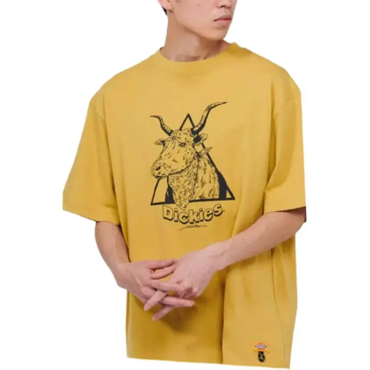 Dickies T Shirts Men Yellow/C7E-2