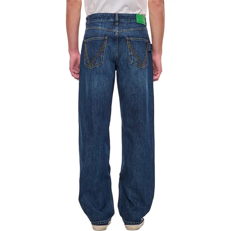 Bottega Veneta Logo Patch Straight Leg Jeans-8