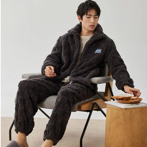 Floating light islands Men Pajama Sets-1