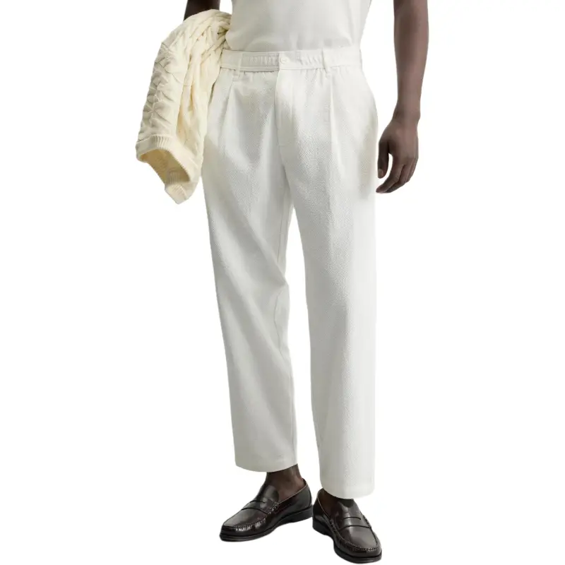 ZARA Casual Pants Men White-5