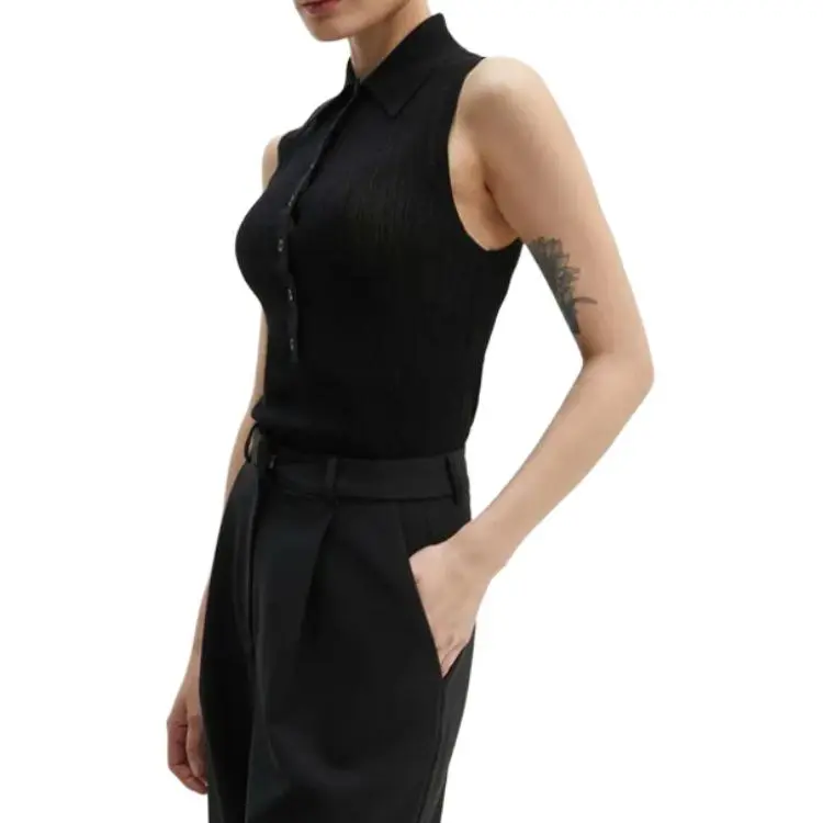 A.L.C. Polo Shirt Women's Black-4
