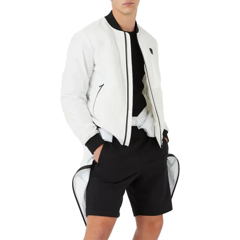 EMPORIO ARMANI Logo-Patch Zipped Bomber Jacket-5