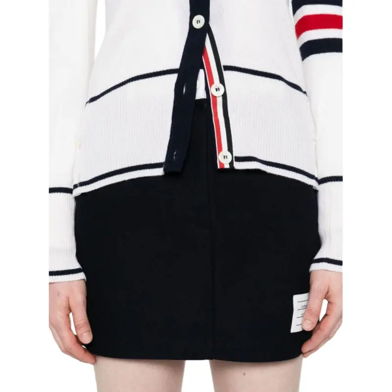THOM BROWNE Contrast Waistband Mini Skirt-4
