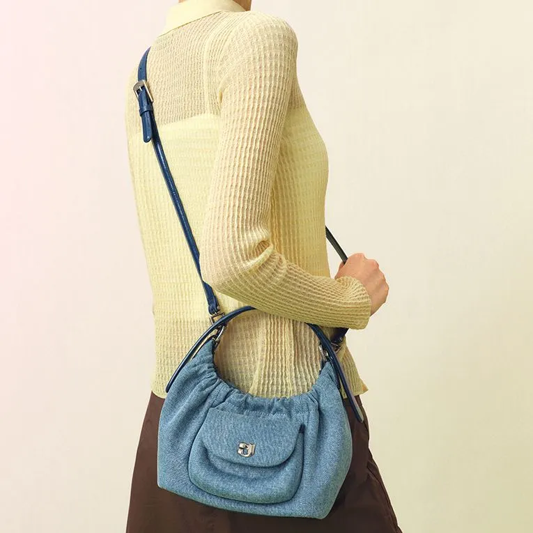 KUNOGIGI Fabric Handbag Women's Denim Blue-3