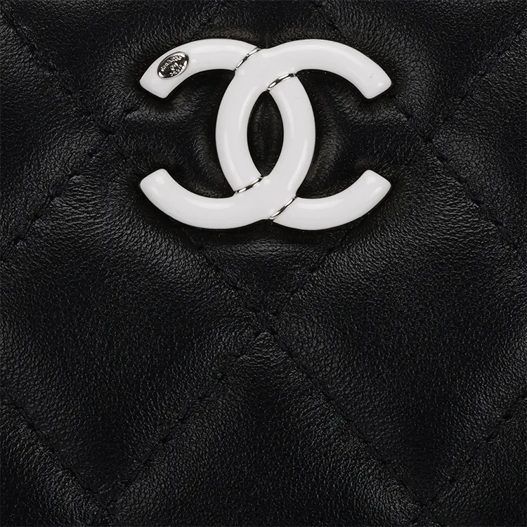 CHANEL Lambskin Crossbody Bag, Shoulder Bag Trumpets Women's Black-5