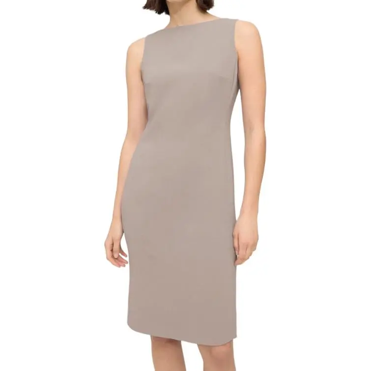 THEORY Flared Crepe Midi Dress-3