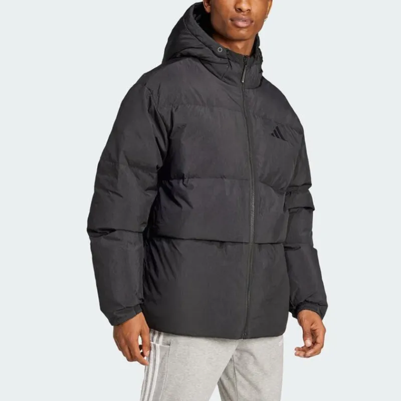 Adidas Down Jacket Unisex Black Comes With Necklace-1