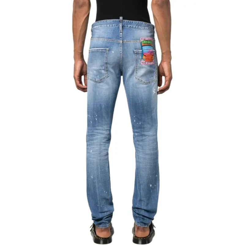 DSQUARED 2 Distressed Washed Skater Jeans-3