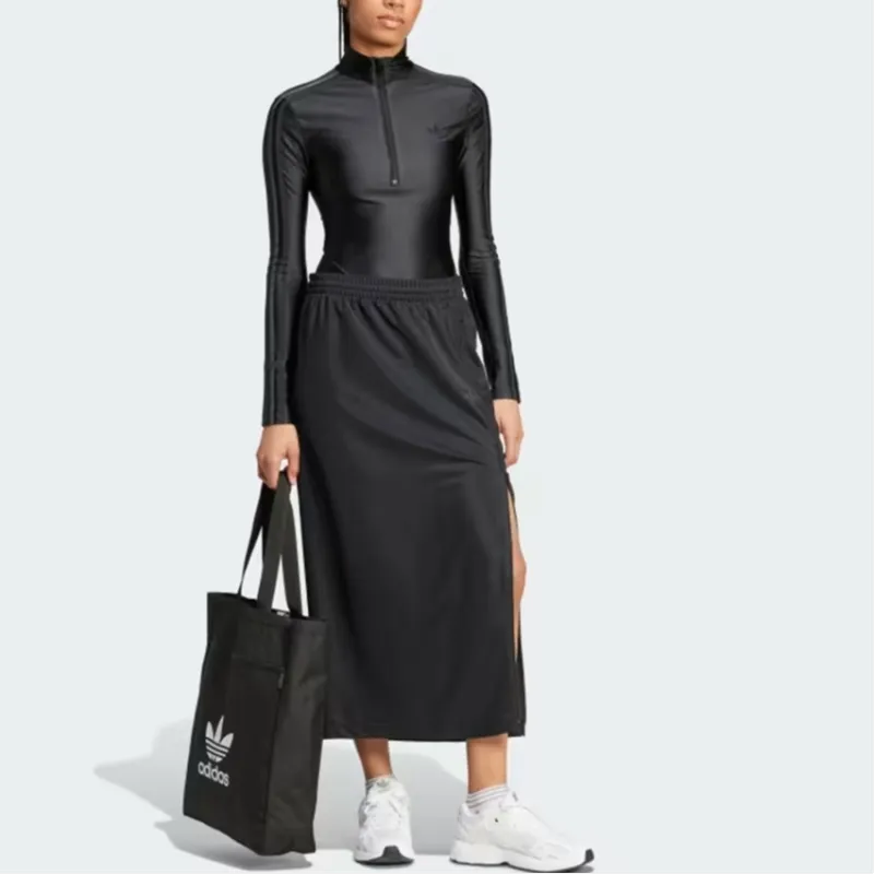 Adidas Casual Long Skirts Women's Black-2