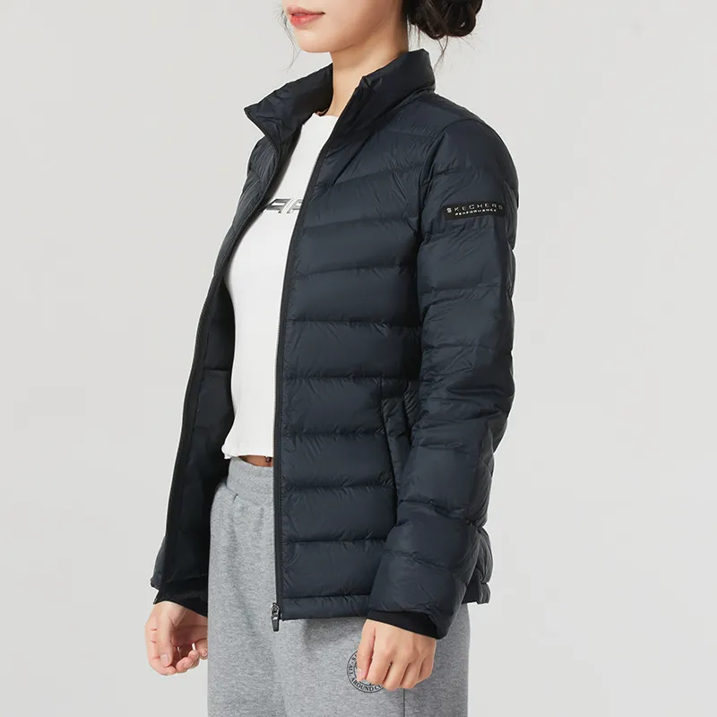 Skechers Comfortable Sports Collection Lifestyle Collection Down Jacket Women's Black-3