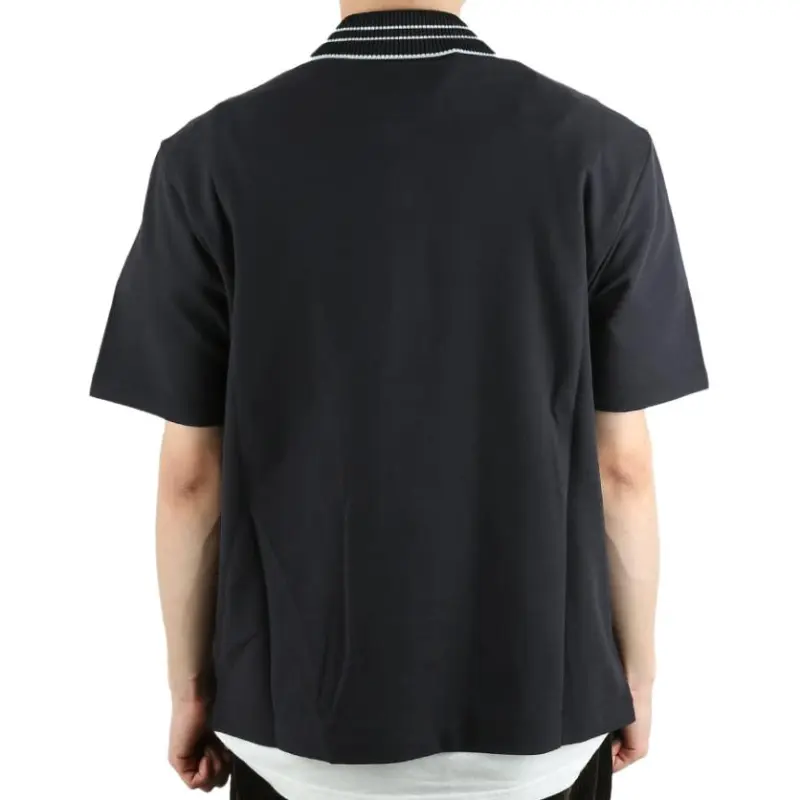 Moncler Logo patch Cotton Polo Shirt-4