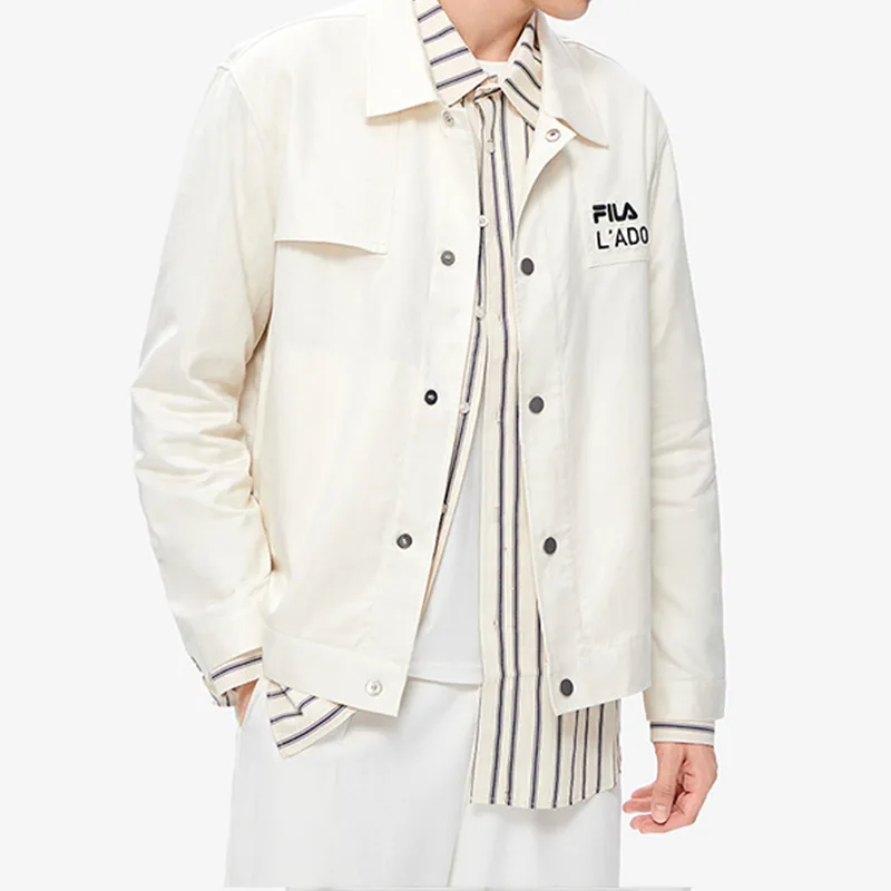 FILA Jackets Men Jade Rabbit White-4