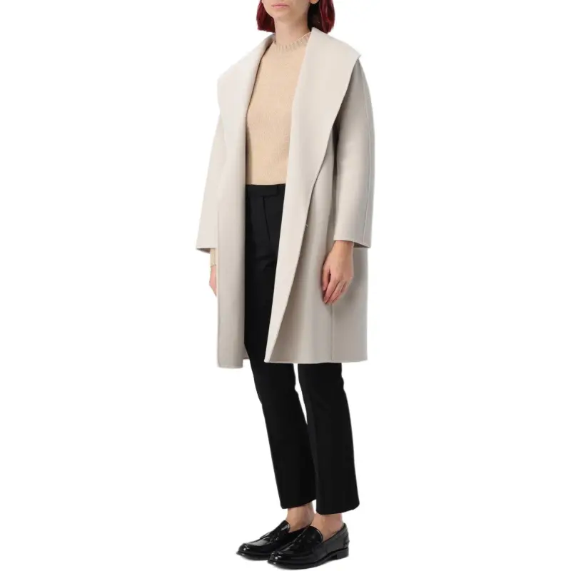 'S MAX MARA Belted Long Sleeved Coat-5