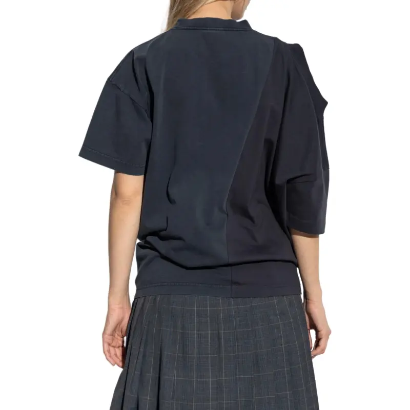 Balenciaga Slogan Printed Paneled Top-3