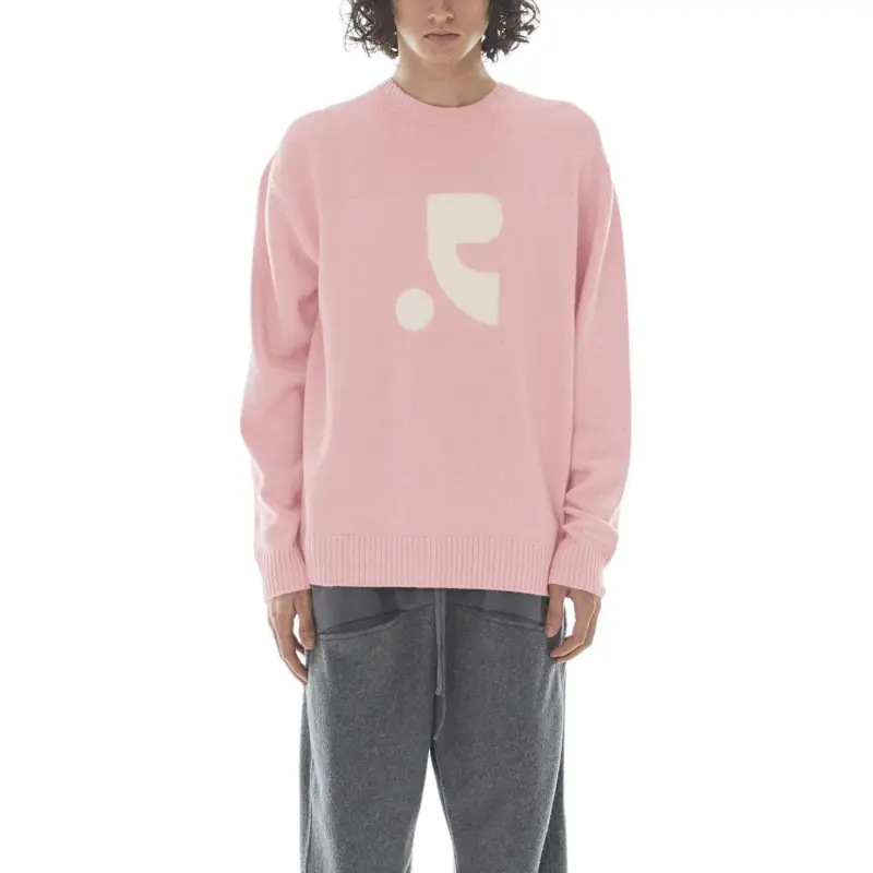 Rest&Recreation OVERSIZED JACQUARD KNIT TOP Sweater Unisex PINK/Pink-2