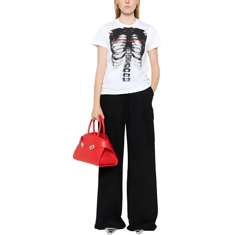 Alexander McQueen Ribcage Fitted T Shirt-1