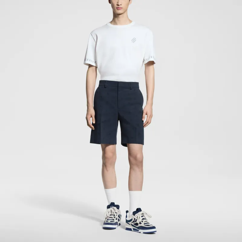 LOUIS VUITTON Lv Blason Cotton Chino Shorts-1