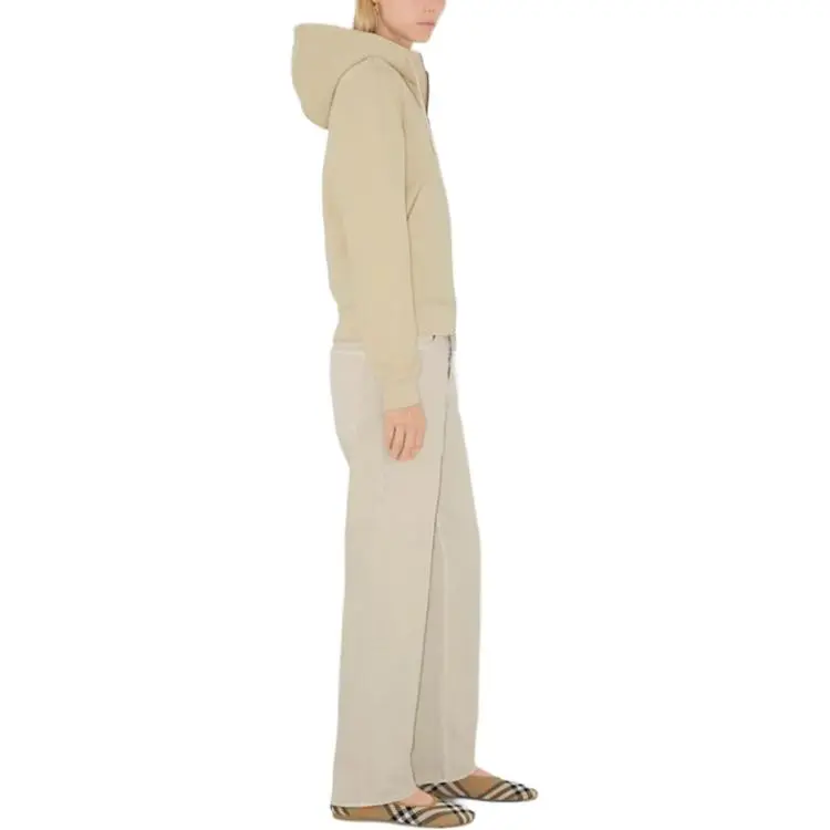 Burberry Check Label Zip Through Hoodie 'Nutmeg'-2