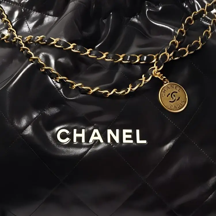 CHANEL 22Bag Smooth Finish Calfskin Tote Bag, Shopping Bag, Handbag, Shoulder Bag Large Size Women's Black-3