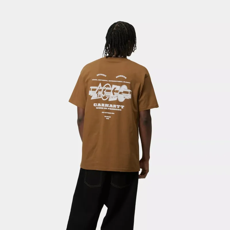 Carhartt WIP FW24 S/S Runaway T Shirt T Shirt Unisex Brown-2