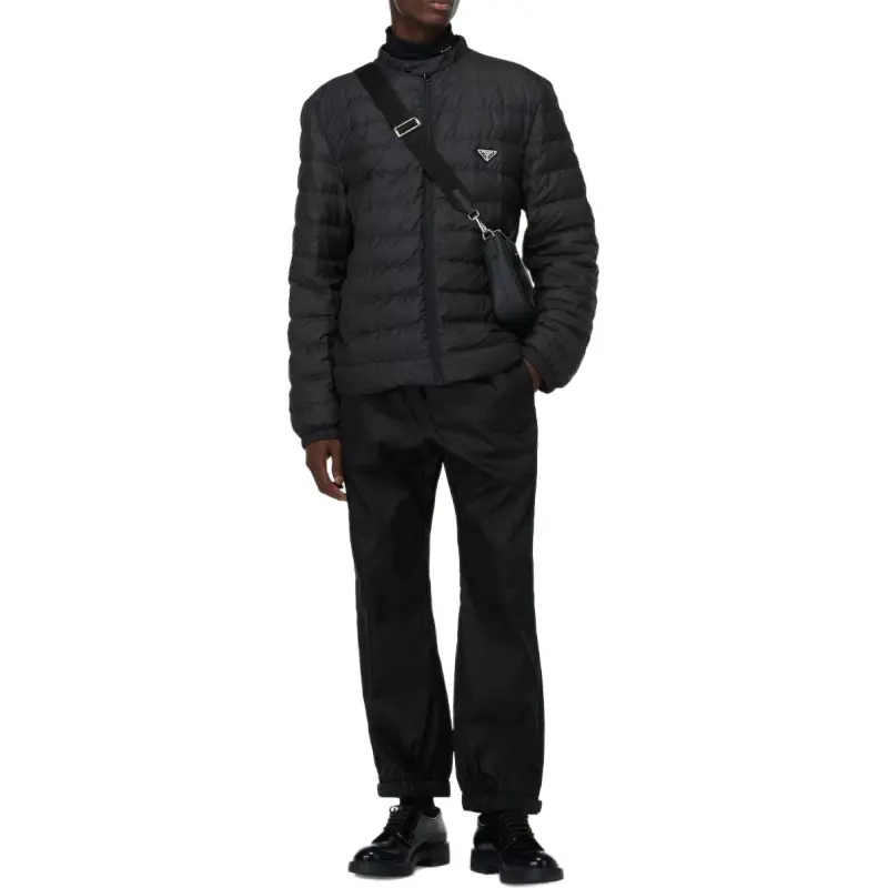 PRADA Logo Plaque Padded Jacket-2