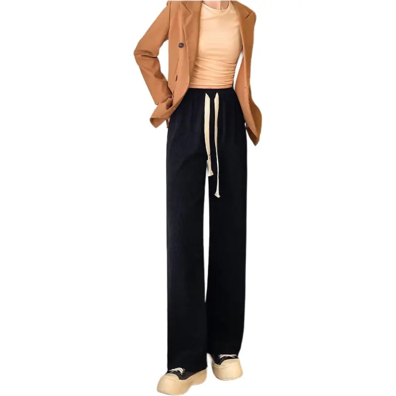 Ya Sheep People Casual Pants Women's Black-5