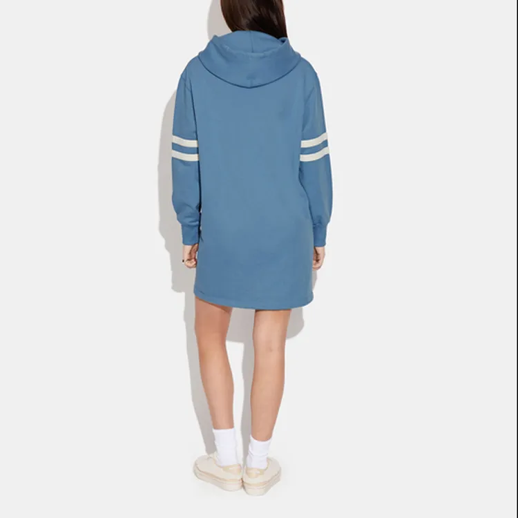 COACH Long-Sleeved Dresses Women's Blue-2