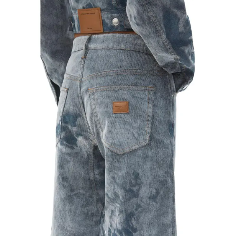 Alexander Wang Low Rise Flocked Jeans-4