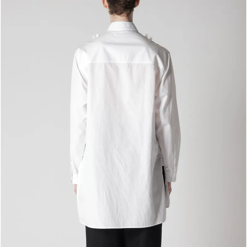 Yohji Yamamoto Long-Sleeve Pleated Shirt-5