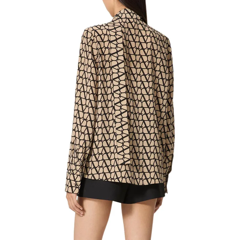Valentino VLogo Signature Long Sleeved Blouse-4